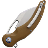 Rough Ryder Linerlock Tan G10 Folding Stainless Steel Pocket Knife 2596