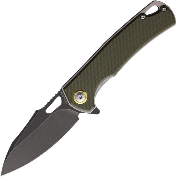 Rough Ryder Linerlock Green Micarta Folding Stainless Pocket Knife 2597