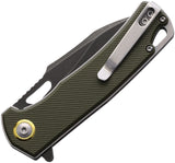 Rough Ryder Linerlock Green Micarta Folding Stainless Pocket Knife 2597