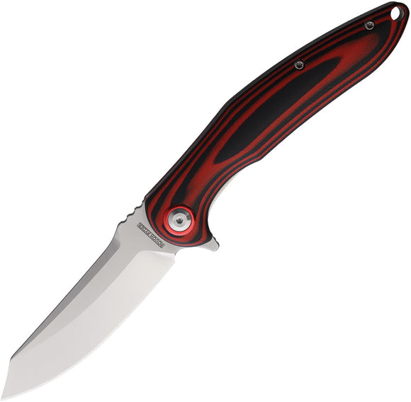 Rough Ryder Linerlock Red & Black G10 Folding Stainless Steel Pocket Knife 2600