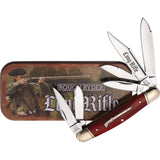 Rough Rider Long Rifle Six Blade Stockman Red Smooth Bone Folding Stainless Pocket Knife 2622