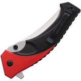 Rough Rider Linerlock Black & Red G10 Folding Stainless Upswept Pocket Knife 2638
