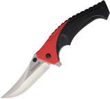 Rough Rider Linerlock Black & Red G10 Folding Stainless Upswept Pocket Knife 2638