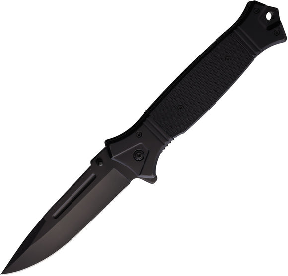 Rough Ryder Tactical Linerlock A/O Black G10 Folding Stainless Pocket Knife 2644