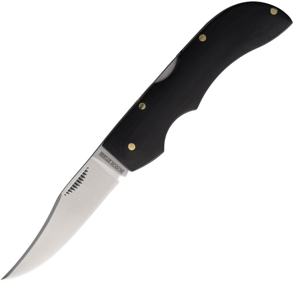 Rough Ryder Lockback Black G10 Folding Stainless Clip Point Pocket Knife 2646