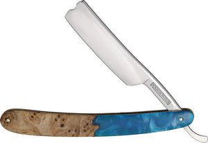 Rough Rider Pandora Swirl Razor Blue Resin & Wood Folding Stainless Pocket Knife 2649