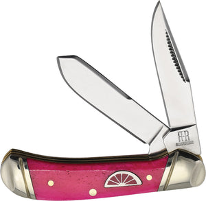 Rough Ryder Tiny Trapper Pink Lemonade Smooth Bone Folding Stainless Pocket Knife 2658