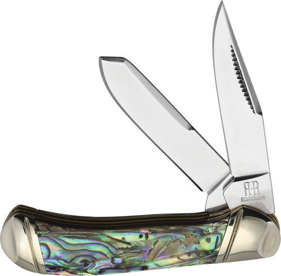 Rough Ryder Tiny Trapper Abalone Folding Stainless Pocket Knife 2659