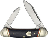 Rough Ryder Mini Canoe Blue Denim Micarta Folding Stainless Pocket Knife 2664