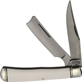 Rough Rider Tuxedo Razor Trapper White Micarta Folding Stainless Pocket Knife 2667