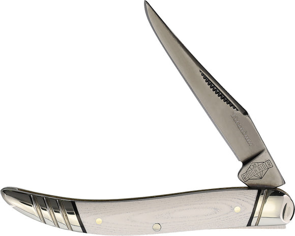 Rough Rider Tuxedo Small Toothpick White Micarta Folding Stainless Pocket Knife 2668