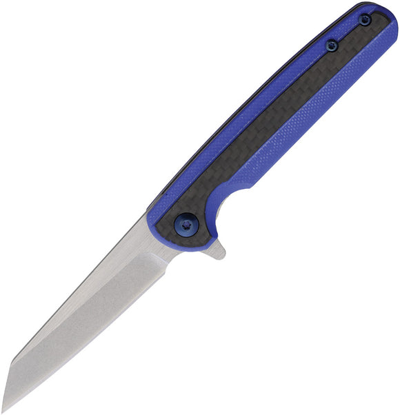 Rough Ryder Linerlock Carbon Fiber & Blue G10 Folding Stainless Pocket Knife 2670