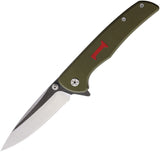 Rough Ryder 1st Infantry Linerlock OD Green G10 Folding Stainless Pocket Knife 2672