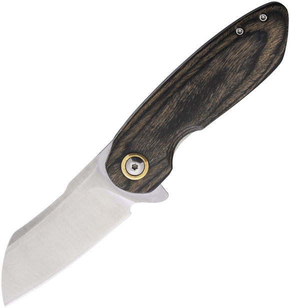 Rough Ryder Bullfrog Linerlock Black Pakkawood Folding Stainless Pocket Knife 2673