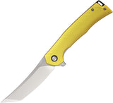 Rough Rider Linerlock Amber Acrylic Folding Stainless Reverse Tanto Pocket Knife 2678
