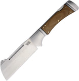 Rough Ryder Camp Side Cleaver Lockback Brown Micarta Folding Stainless Pocket Knife 2679