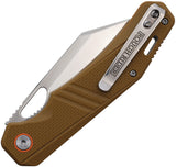 Rough Rider Linerlock Coyote Tan G10 Folding Stainless Pocket Knife 2688
