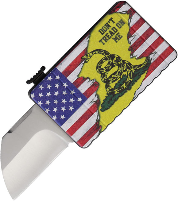 Rough Rider Dont Tread On Me Slide Lock Flag Aluminum Folding Stainless Knife 26967