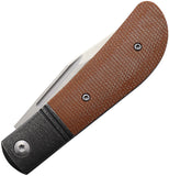 Rough Rider Slip Joint Brown Micarta Folding Stainless Drop Pt Pocket Knife 2698