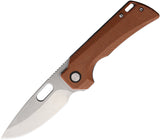 Rough Rider Linerlock Brown Micarta Folding Stainless Drop Pt Pocket Knife 2706