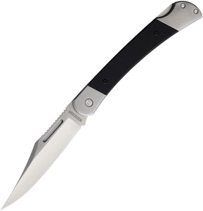 Rough Rider Lockback Black G10 Folding Stainless Clip Pt Pocket Knife 2707