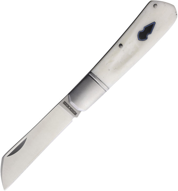Rough Rider Barlow White Smooth Bone Folding Stainless Sheepsfoot Pocket Knife 2708