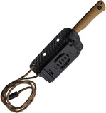 Rough Rider Brown G10 Stainless Upswept Fixed Blade Knife w/ Sheath 2709