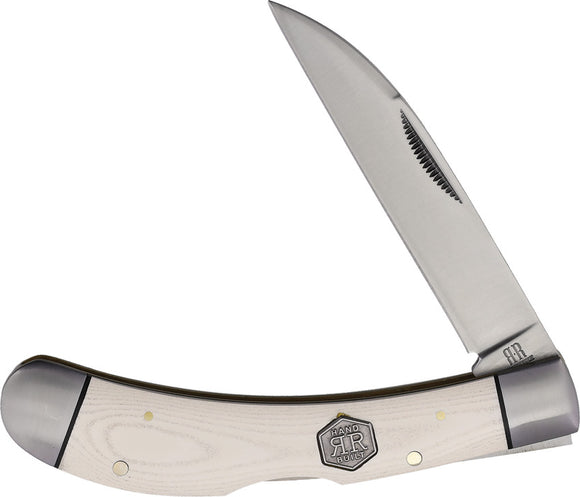 Rough Rider Lockback White Smooth Micarta Folding Stainless Pocket Knife 2712