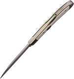 Rough Rider Lockback White Smooth Micarta Folding Stainless Pocket Knife 2712