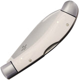 Rough Rider Lockback White Smooth Micarta Folding Stainless Pocket Knife 2712