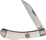 Rough Rider Lockback White Smooth Micarta Folding Stainless Pocket Knife 2712
