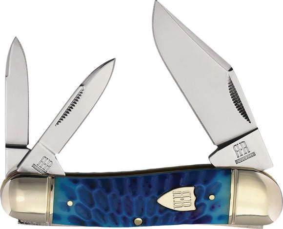 Rough Rider Whittler Blue Dragon Jigged Bone Folding Stainless Pocket Knife 2713