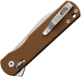 Rough Rider Slide Lock Tan G10 Folding D2 Steel Drop Pt Pocket Knife 2719