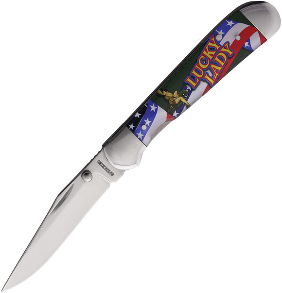 Rough Knives Rider Lucky Lady Linerlock Folding Pocket Knife 2722