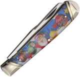 Rough Rider Merry Christmas 2025 Trapper Acrylic Folding Stainless Pocket Knife 2724
