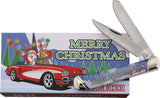 Rough Rider Merry Christmas 2025 Trapper Acrylic Folding Stainless Pocket Knife 2724
