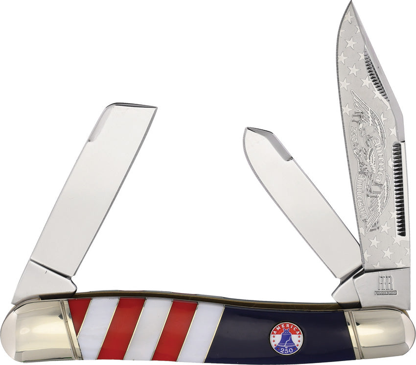 High Rider Texas Rough Rider Texas Stockman 250 USA Anniversary Folding Pocket Knife ...