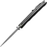 Rough Rider Linerlock Black G10 Folding Stainless Drop Pt Pocket Knife 2748