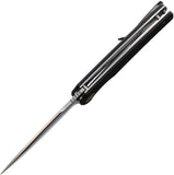 Rough Rider Linerlock Black G10 Folding Stainless Drop Pt Pocket Knife 2749