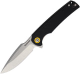 Rough Rider Linerlock Black G10 Folding Stainless Drop Pt Pocket Knife 2749