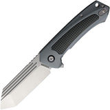 Rough Rider Linerlock Blue-Gray Aluminum Folding Modified Tanto Pocket Knife 2752