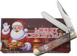 Rough Rider Merry Christmas 2026 Trapper Acrylic Folding Stainless Pocket Knife 2798