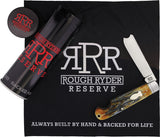 Rough Ryder Reserve One Arm Razor Brown Stag Bone Folding D2 Steel Pocket Knife 001CB
