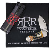 Rough Ryder Reserve Ghost Fish Slip Joint Brown Jigged Bone Folding D2 Steel Pocket Knife 040CB