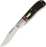 Rough Ryder Reserve Big Belly Trapper Brown Jigged Bone Folding D2 Steel Pocket Knife 042