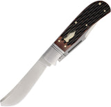 Rough Ryder Reserve Big Belly Trapper Brown Jigged Bone Folding D2 Steel Pocket Knife 042