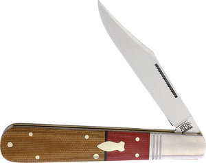 Rough Ryder Reserve Granddaddy Barlow Brown & Red Micarta Folding D2 Steel Pocket Knife 046