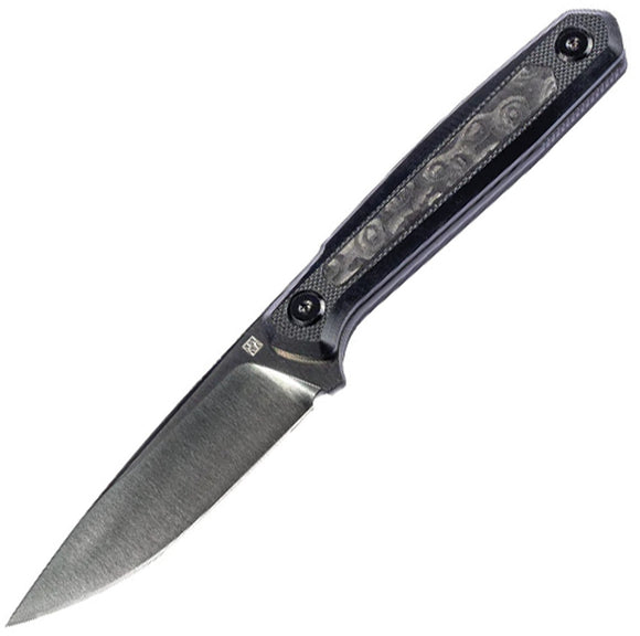 Real Steel Dex Apex Black G10 & Carbon Fiber Bohler M390 Fixed Blade Knife 3501FD