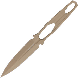 Real Steel Astral Dagger Coyote Tan Cerakote K110 Steel Fixed Blade Knife w/ Sheath 3505C