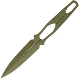 Real Steel Astral Dagger Green Cerakote K110 Steel Fixed Blade Knife w/ Sheath 3505G